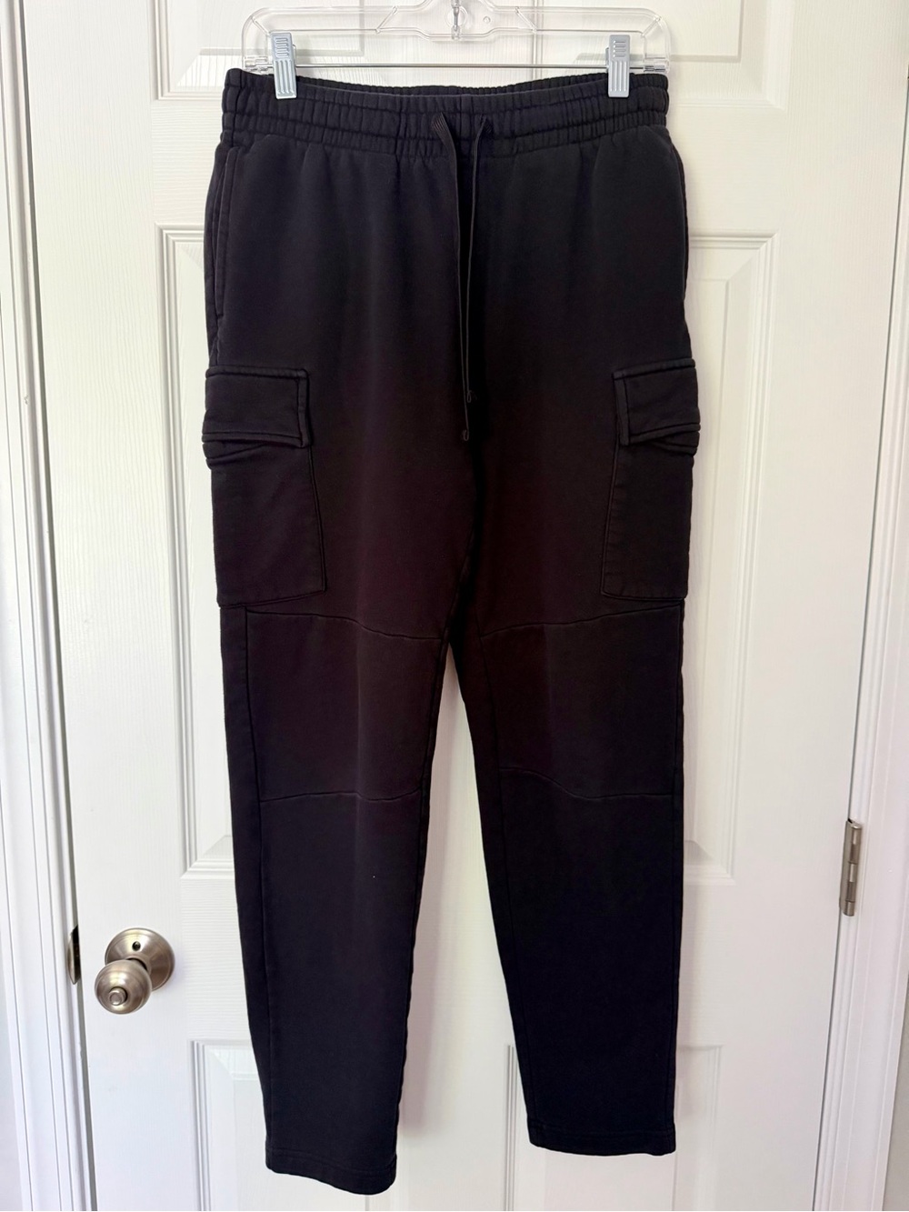 Men’s Tek Gear Fleece Pants - Cargo Style - Black - Size S